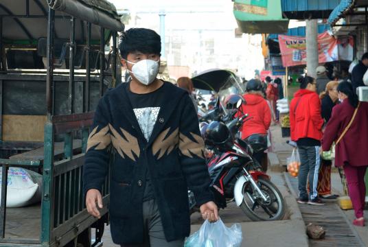 People wearing face masks seen in Lashio. Photo- Tun Nay Hlaing (Naung Pein)
