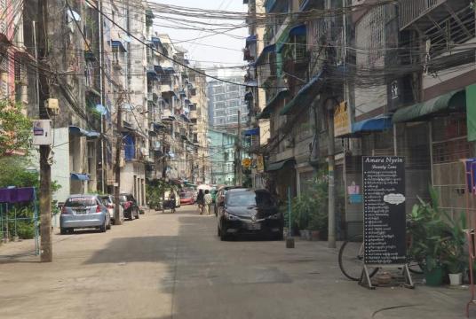 Photo shows the street where shooting occurred on March 21. 