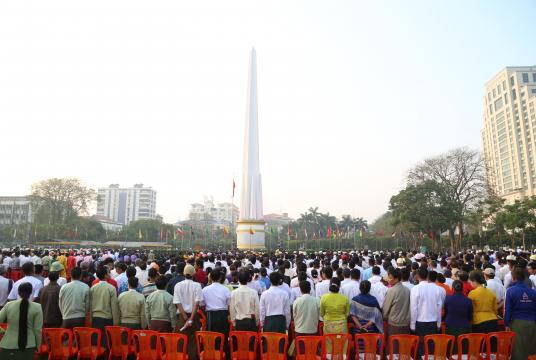 The 72nd Anniversary Union Day was held at the Independence Monument in Yangon on February 12. (Photo-Kyi Naing)