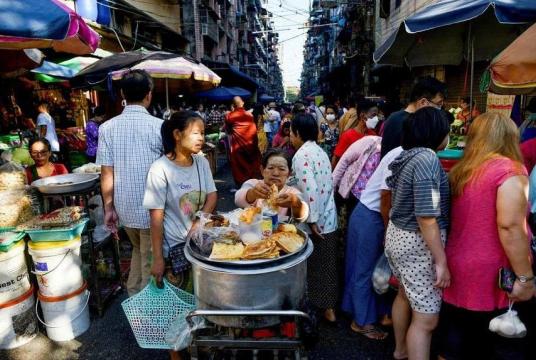 Myanmar's gross domestic product is expected to increase just 3 per cent in the fiscal year to September, the World Bank said. PHOTO: AFP