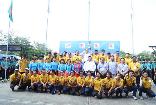 Myanmar archery team wins trophy in 7th South East Asian Open Archery Championship. (MAF)  