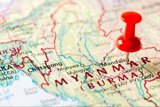Map of Myanmar / STOCK
