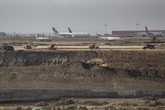 A file photo shows a construction site at the Tribhuvan International Airport./Post Photo