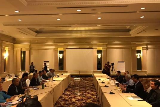 The government and NCA signatories meets in informal discussions in Thailand on August 19. (Photo-Myo Win Facebook)