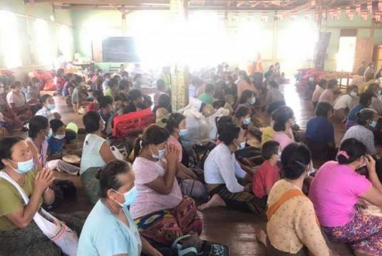 Villagers from the conflict area fled to monasteries due to flash Shan battles