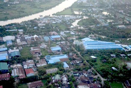 An industrial zone in Yangon