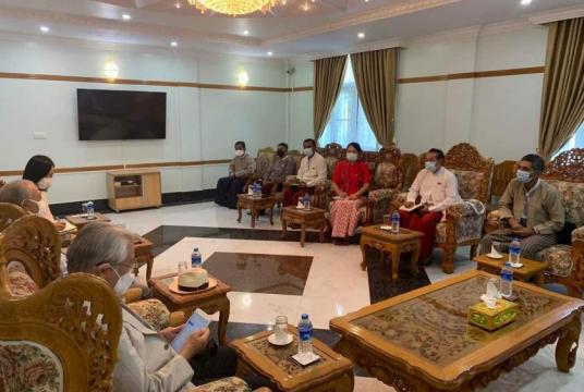 Officials of Rakhine National Party (RNP) meet with Japanese Special Envoy Mr. Sasakawa (Photo: ANP)