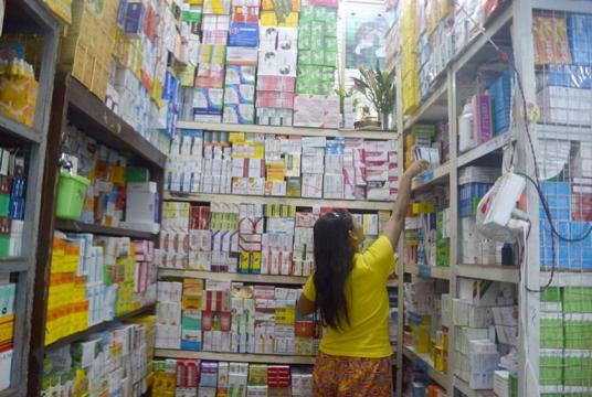 A pharmacy in Yangon (Photo-Nyein Nyein Thu)