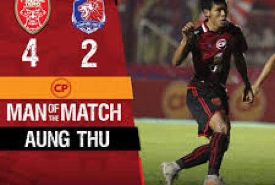 Striker Aung Thu won the man of the match in Thai League.