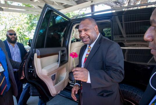 New prime minister James Marape promises that within ten years his compatriots will live in "the richest black Christian nation" in the world. Photo/AFP