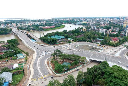 The photo shows a new Thakayta bridge (Dawbon) in Yangon. (Photo-Aung Myo Thant)