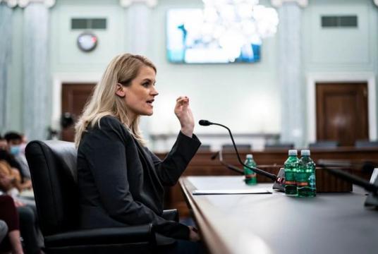 Former Facebook employee Frances Haugan, speaking in front of the Senate Consumer Affairs Sub-Committee (Photo - AP)