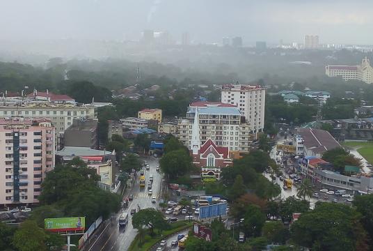 The photo shows an aerial view in Yangon. (Photo-Nilar)