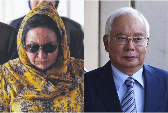 One of the conversations allegedly involve former prime minister Najib Razak and his wife Rosmah Mansor.PHOTOS: EPA-EFE, BERNAMA