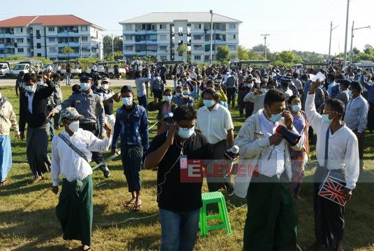 Hundreds of people showed a support of protest against UEC’s unfair managements 