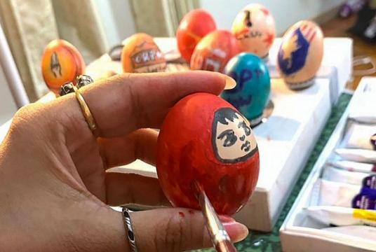 The anti-junta campaign in Myanmar has seen creative ways to signal dissent, including messages painted on Easter eggs. PHOTO: AGENCE FRANCE-PRESSE