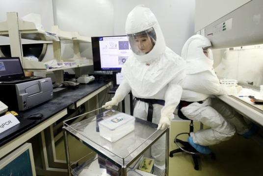 The upgraded biosafety laboratory will comply with MOH's National Biosafety Standards for Maximum Containment Facilities.PHOTO: LIANHE ZAOBAO
