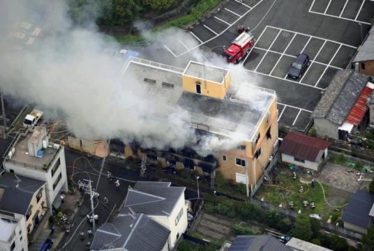 The fire was believed to have been started deliberately, officials said.PHOTO: YOMIURI SHIMBUN (The Straits Times/ANN)