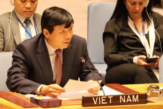 Ambassador Đặng Đình Quý spaeks at the opening debate of the UN Security Council in New York on Thursday. — VNA/VNS Photo 