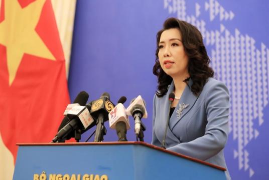 Spokesperson for the Ministry of Foreign Affairs Lê Thị Thu Hằng responded to press queries during the regular briefing on Thursday in Hà Nội. — VNA/VNS Photo