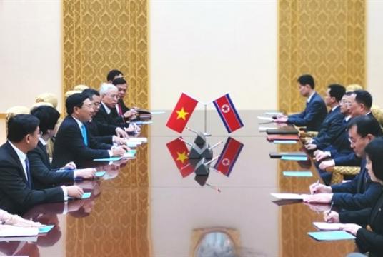 Deputy Prime Minister and Foreign Minister Phạm Bình Minh yesterday held talks with his Democratic People’s Republic of Korea (DPRK) counterpart Ri Yong Ho as part of his official visit to the country ahead of the second summit between US President Donald Trump and DPRK leader Kim Jong-un, to be held in late February in Hà Nội, Vietnam. — VNA/VNS Photo