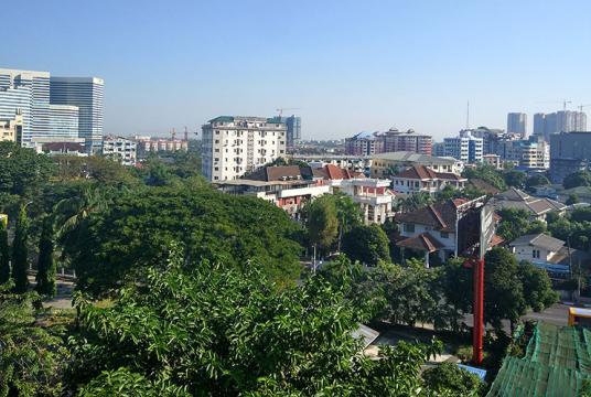 Photo shows Yangon city centre and its environs. (Photo-Phyo Wai)