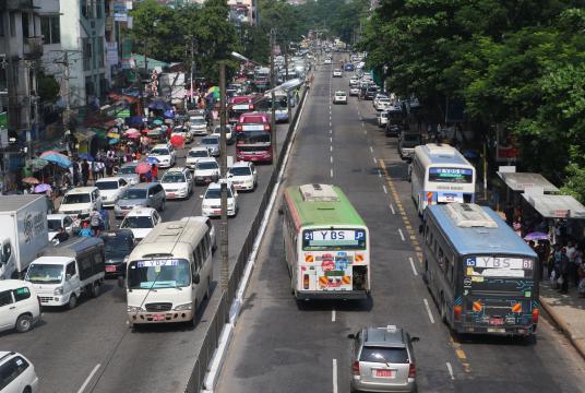 Some YBS buses operating in Yangon (Photo-Pyae Phyo Aung) 