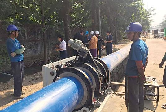Water pipe laying for water supply to the townships of Yangon in progress (Photo-YCDC) 
