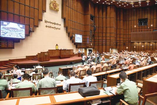 A session of Yangon Region Parliament in progress on July 1 (Photo-Kyi Naing) 