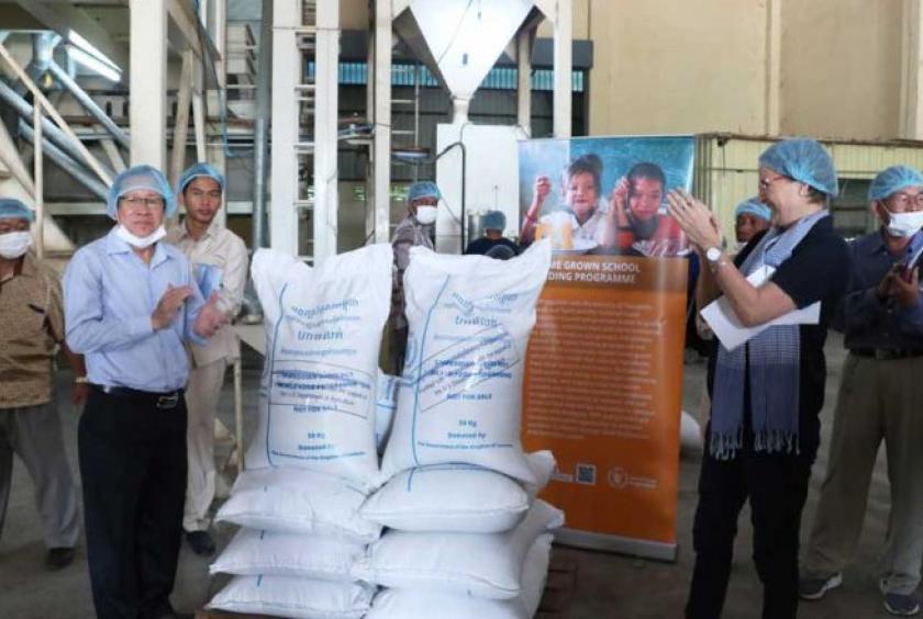 The UN World Food Programme (WFP) has announced a collaboration with a Cambodian company to provide rural students with micronutrient-enriched school meals. Photo supplied