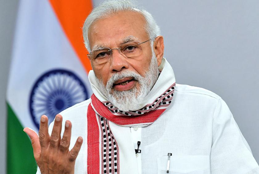 India's Prime Minister Narendra Modi addresses to the nation during a government-imposed nationwide lockdown as a preventive measure against the COVID-19 coronavirus, in New Delhi. (Photo: AFP)