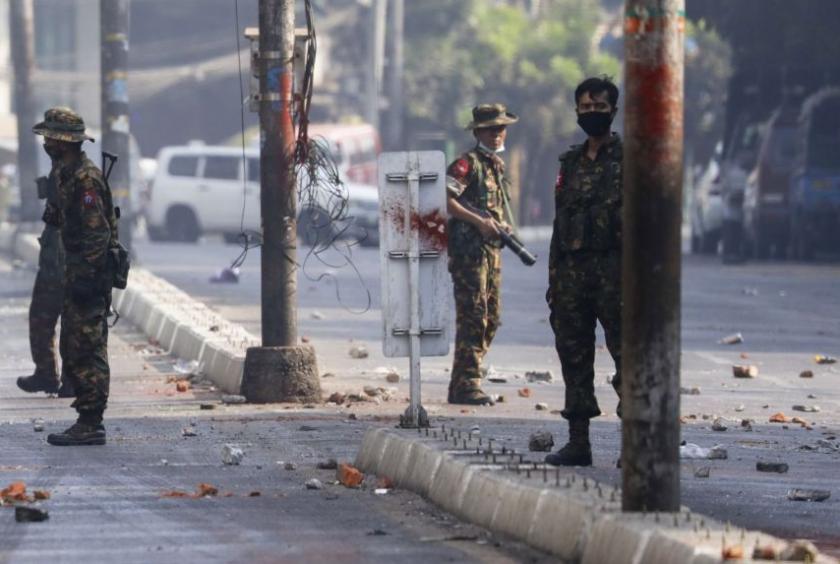 Some 581 people have been shot dead by troops and police in almost daily unrest since the coup.PHOTO: EPA-EFE