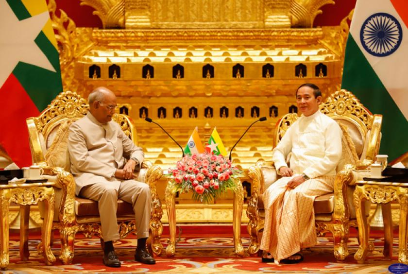 President U Win Myint met the Indian President in Nay Pyi Taw on 11 December, 2018. (Photo-President Office)