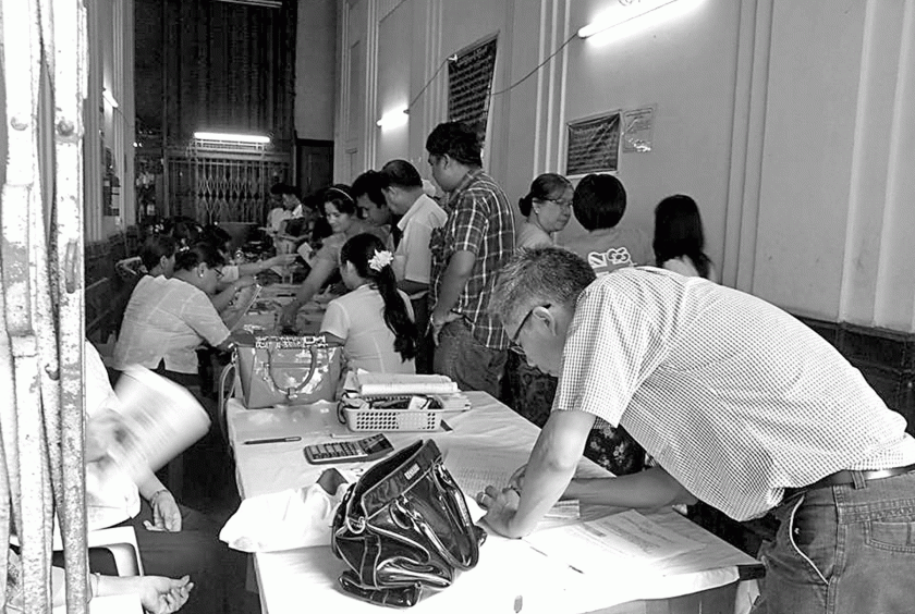 Internal Revenue Office in Yangon. 