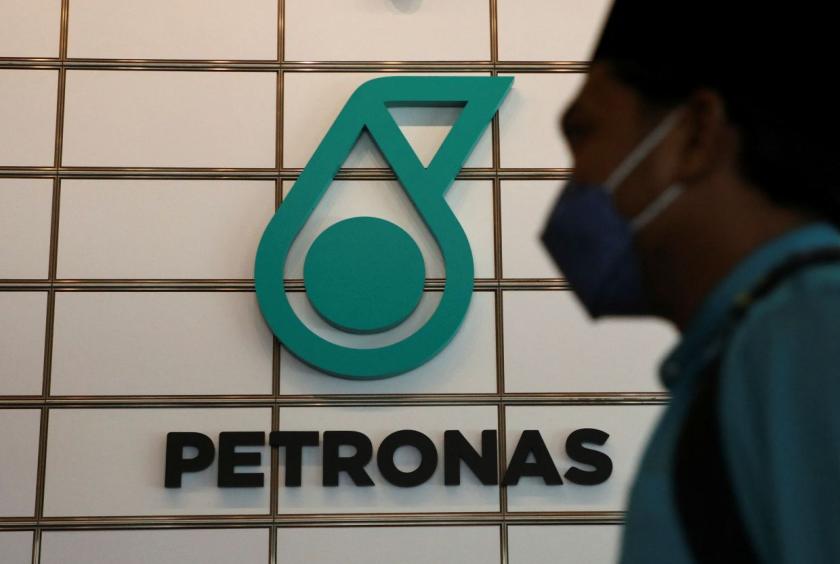 A logo of Petronas is seen at their office in Kuala Lumpur, Malaysia, April 27, 2022. - Reuters