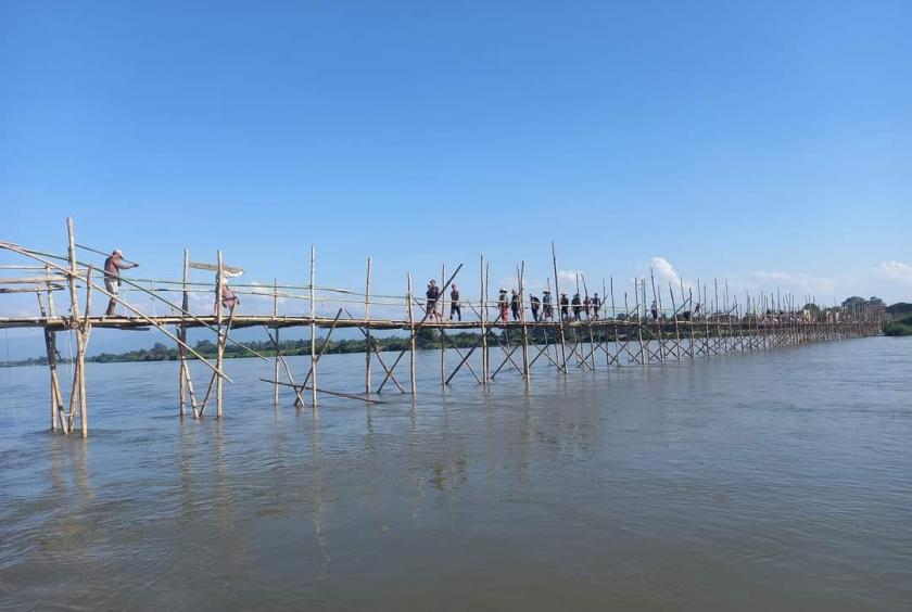 The 1700 feet long “BamawSinkyin Tarpain” river crossing bridge