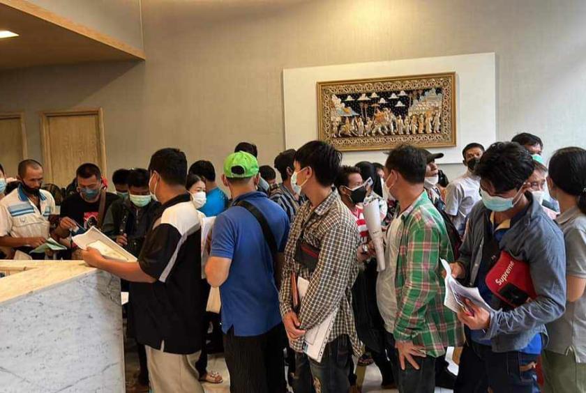 Visa applicants seen in 2022 (Photo-Myanmar embassy)