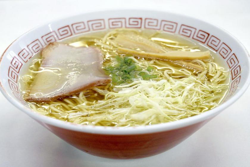Chukasoba Chinese-style noodles served at Shinsui-en in Sakaide, Kagawa Prefecture