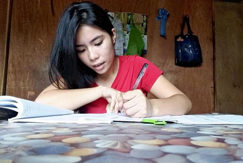   Courtesy of Venus Lanuza  Venus Lanuza studies Japanese at her parentsâ€™ house in Davao, the Philippines.