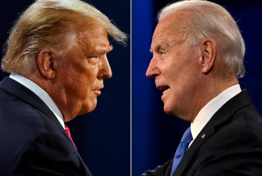 US President Donald Trump (left) and former Vice President Joe Biden (AFP-Yonhap)