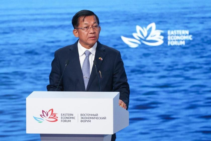 Senior General Min Aung Hlaing said the SAC had plenty of time to restore order before next year's tentative elections. PHOTO: REUTERS