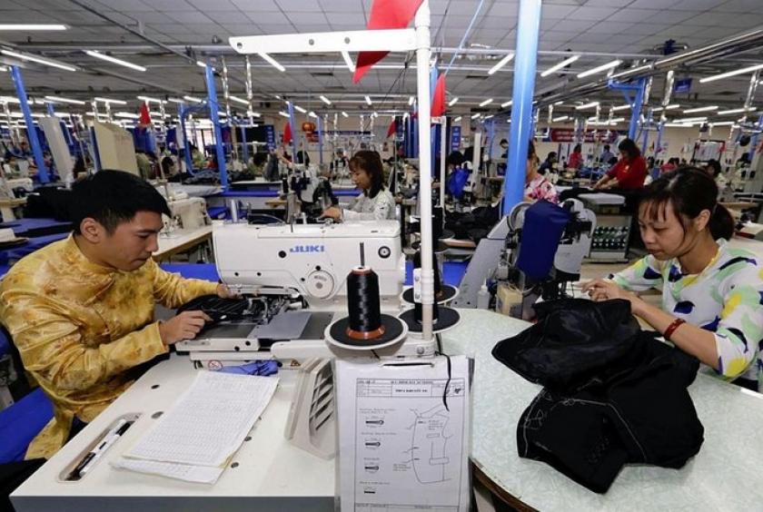 A sewing factory in Vietnam