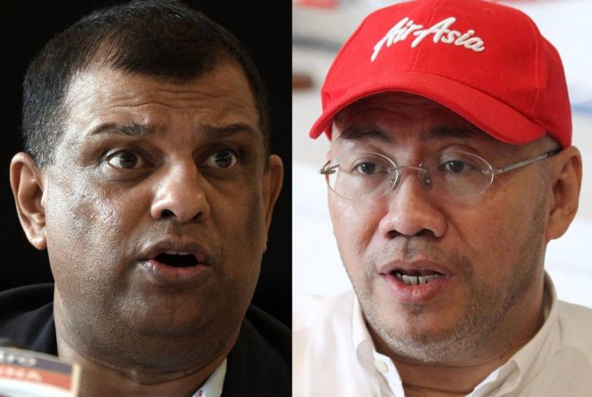 Tony Fernandes (left) and Kamarudin - Filepic