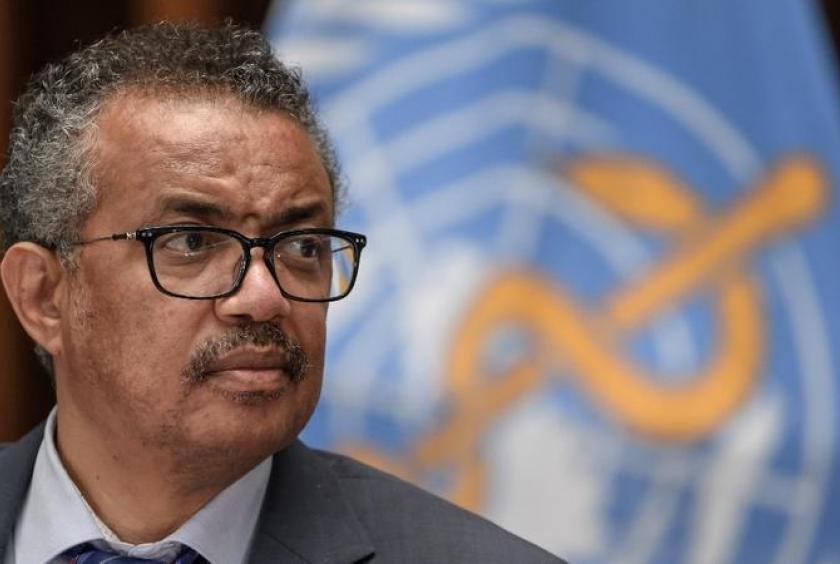 World Health Organization (WHO) Director-General Tedros Adhanom Ghebreyesus attends a press conference organised by the Geneva Association of United Nations Correspondents (ACANU) amid the COVID-19 outbreak, caused by the novel coronavirus, on July 3, 2020 at the WHO headquarters in Geneva. (Fabrice COFFRINI / POOL / AFP)