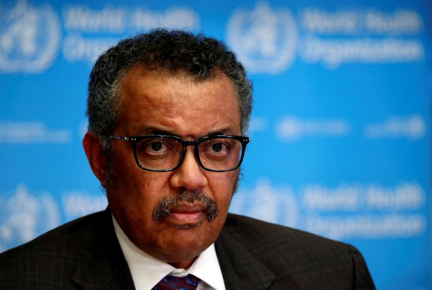 FILE PHOTO: Director General of the World Health Organization (WHO) Tedros Adhanom Ghebreyesus attends a news conference on the situation of COVID-2019, in Geneva, Switzerland, February 28, 2020. [Photo/Agencies]