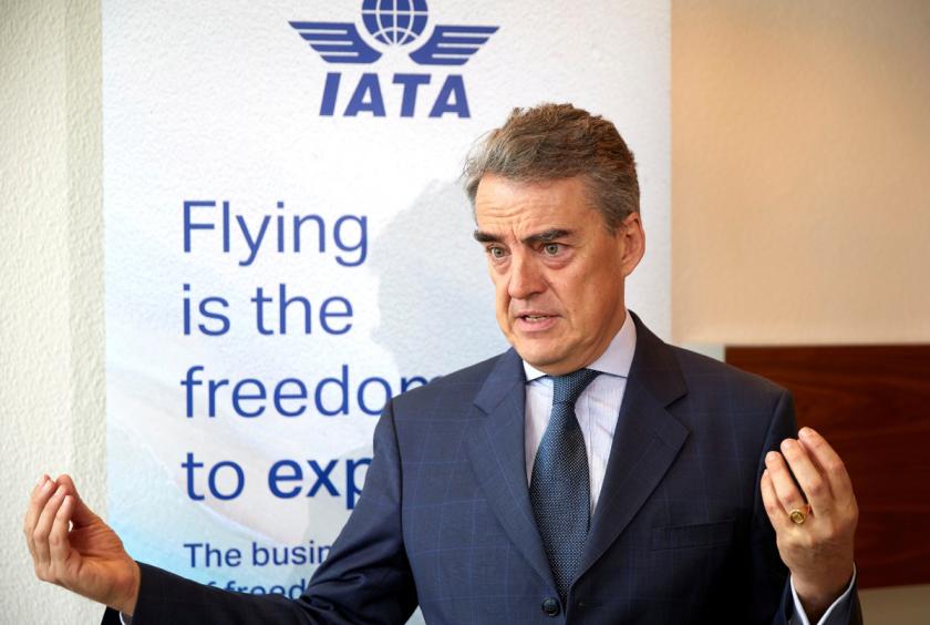 The International Air Transport Association (IATA) Director General and CEO, Alexandre de Juniac attends an interview with Reuters on the consequences of the outbreak of the COVID-19 in Geneva, Switzerland, March 13, 2020. [Photo/Agencies]