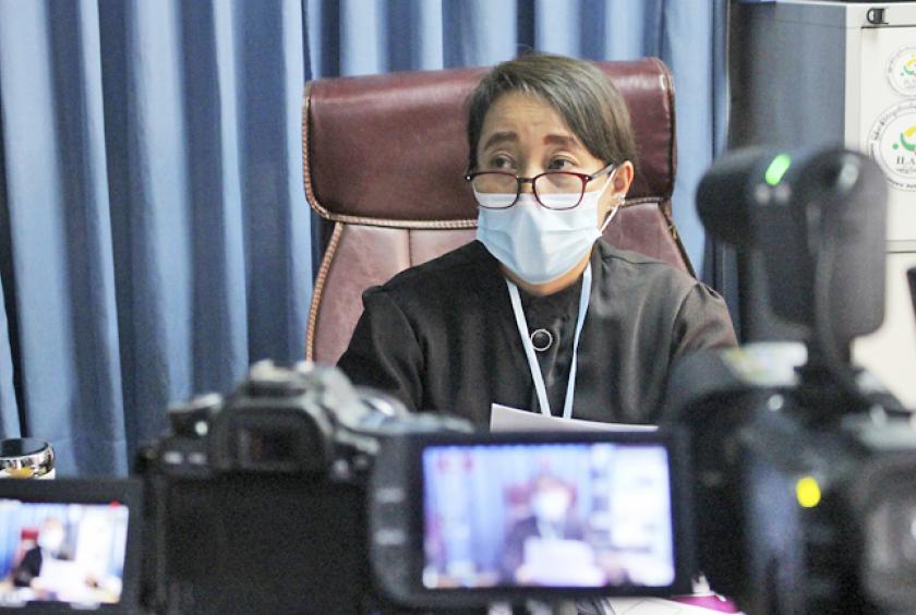 Min Min Soe, a lawyer on the defence team representing deposed Myanmar leader Aung San Suu Kyi. PHOTO: AP