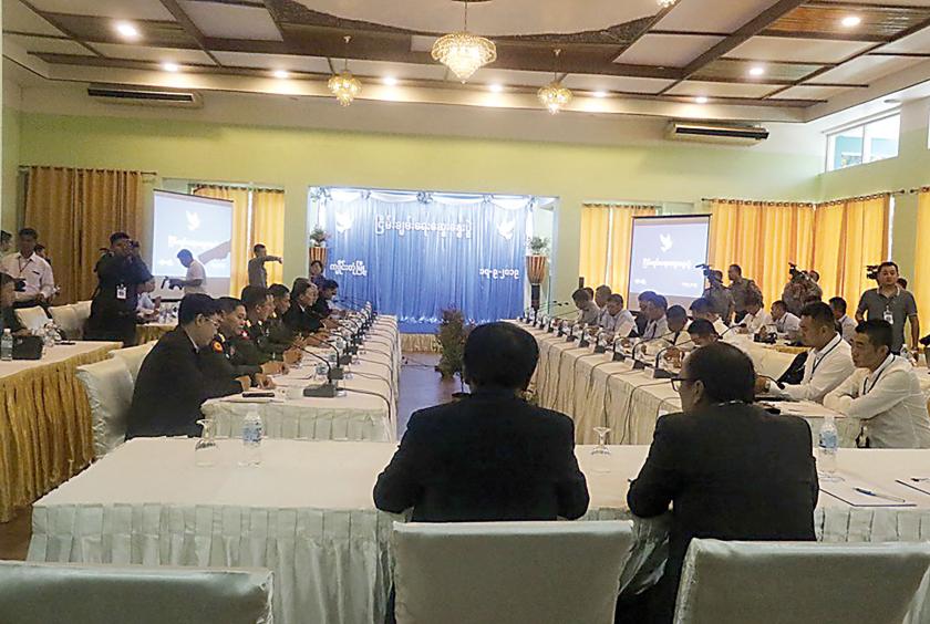 A meeting between the National Reconciliation and Peace Center and the Northern Alliance, was held in Kengtung Township, Shan State. (Photo-Kyaw Zin Win)