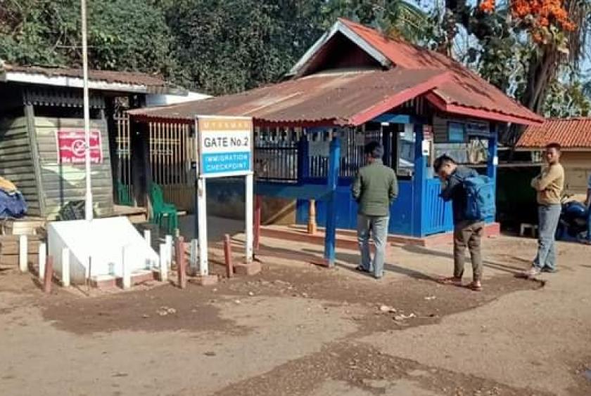 Border Checkpoint-2 in Tamu India-Myanmar. 