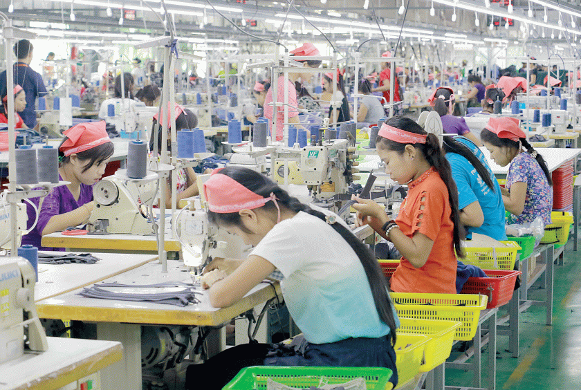 A garment factory. (photo-Shine Lin Aung).